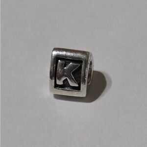 Pandora Block Letter “K” Charm